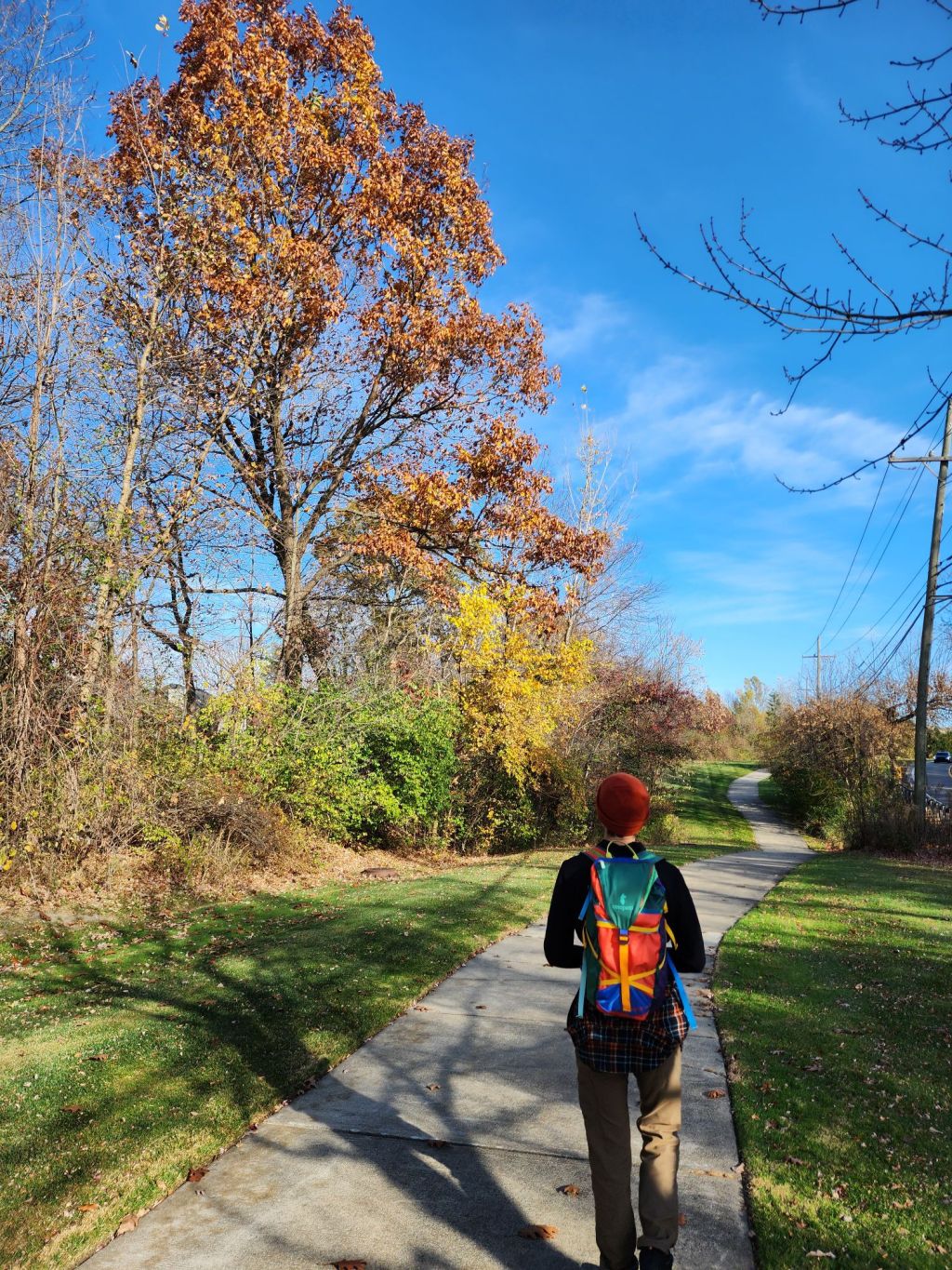 Taking a suburban hike through the autumn foliage on a Sunday&nbsp;afternoon